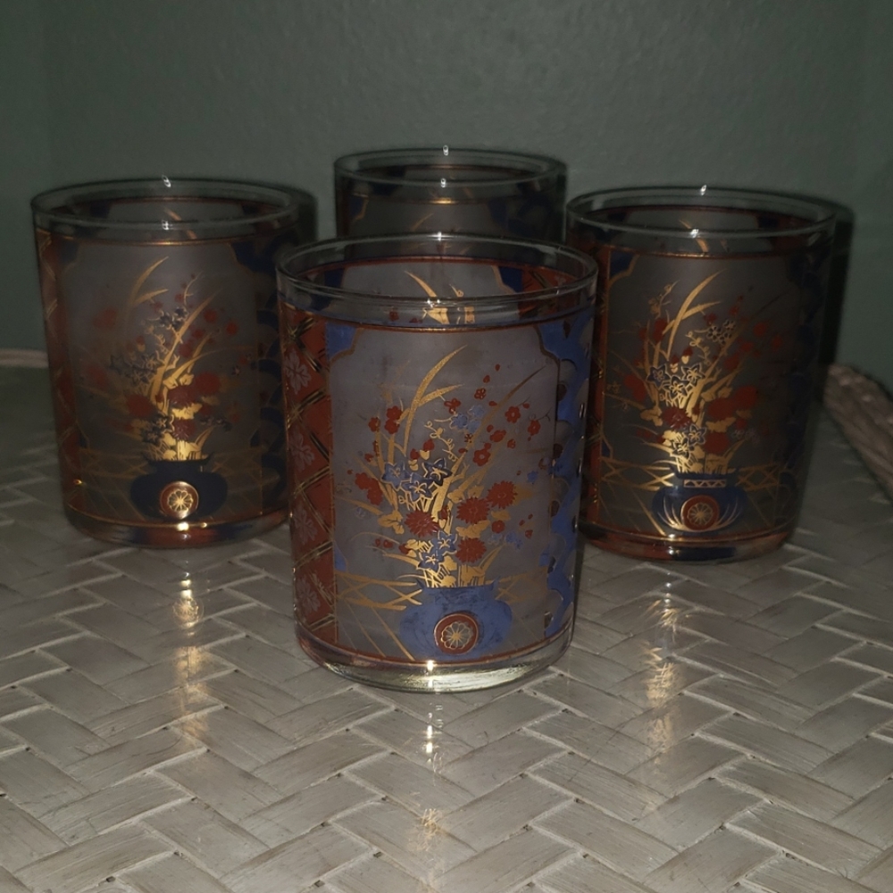 Set of 4 Culver Double Old Fashion Glasses